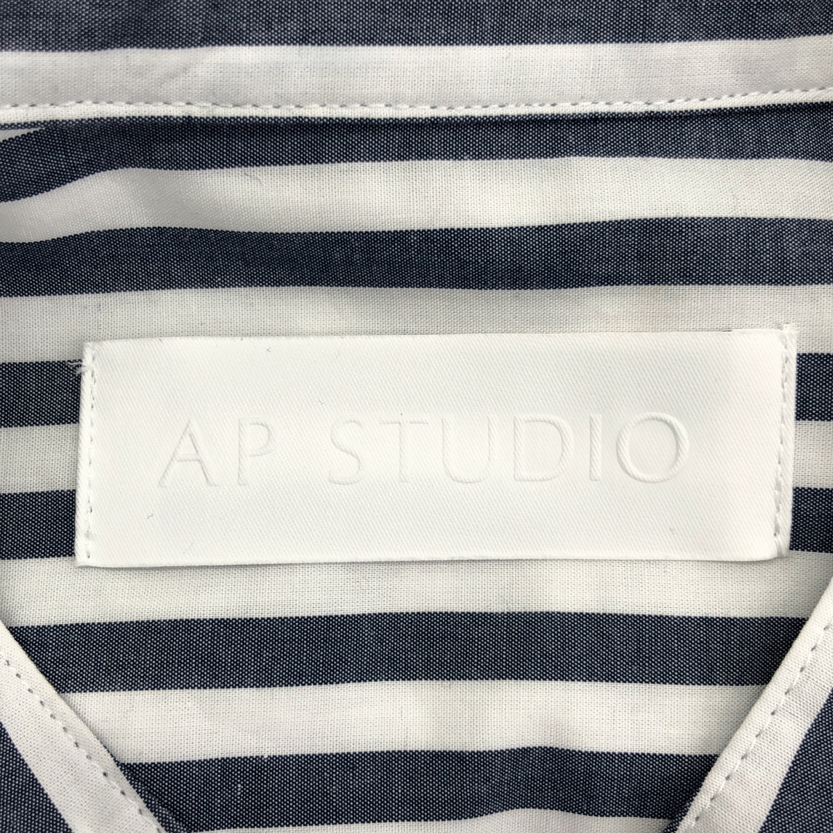 AP STUDIO / エーピーストゥディオ block striped shirt dress ブロックストライプ シャツ ドレス ワンピース