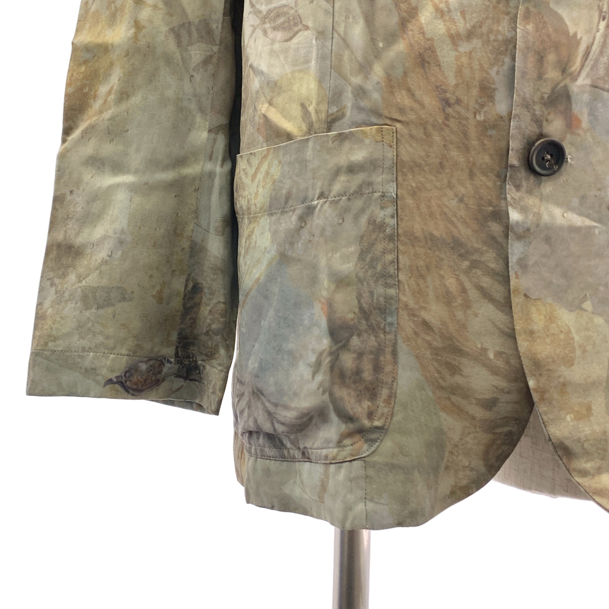 ziggy chen / ジギーチェン ビスコース 総柄 シングルブレスト オーバージャケット