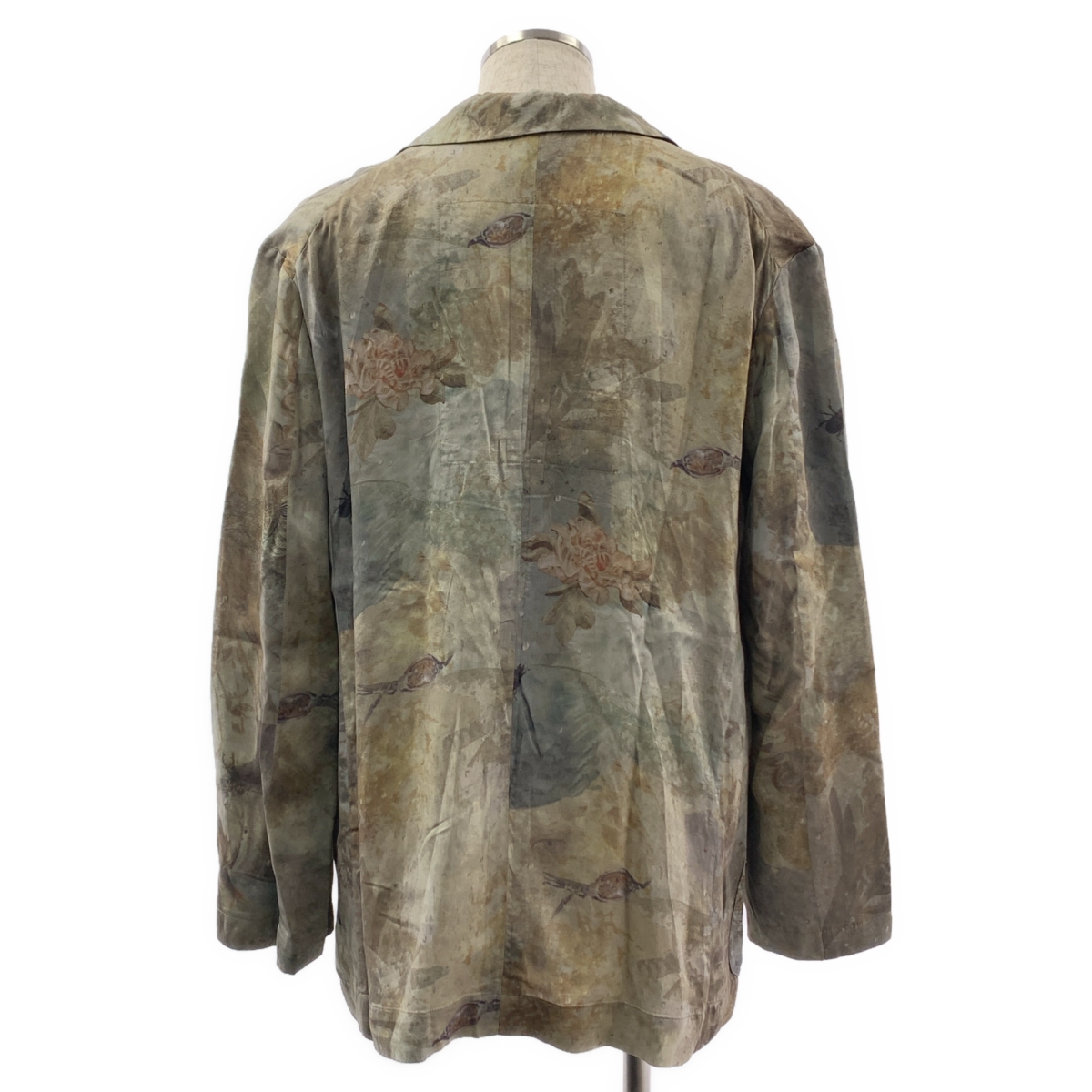 ziggy chen / ジギーチェン ビスコース 総柄 シングルブレスト オーバージャケット