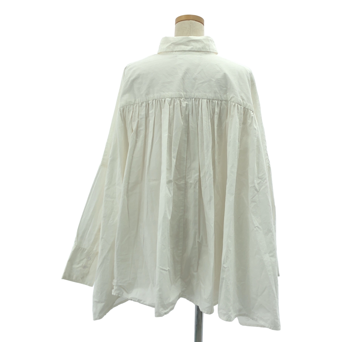 veritecoeur / ヴェリテクール ギャザー ボリューム オーバー シャツ ブラウス