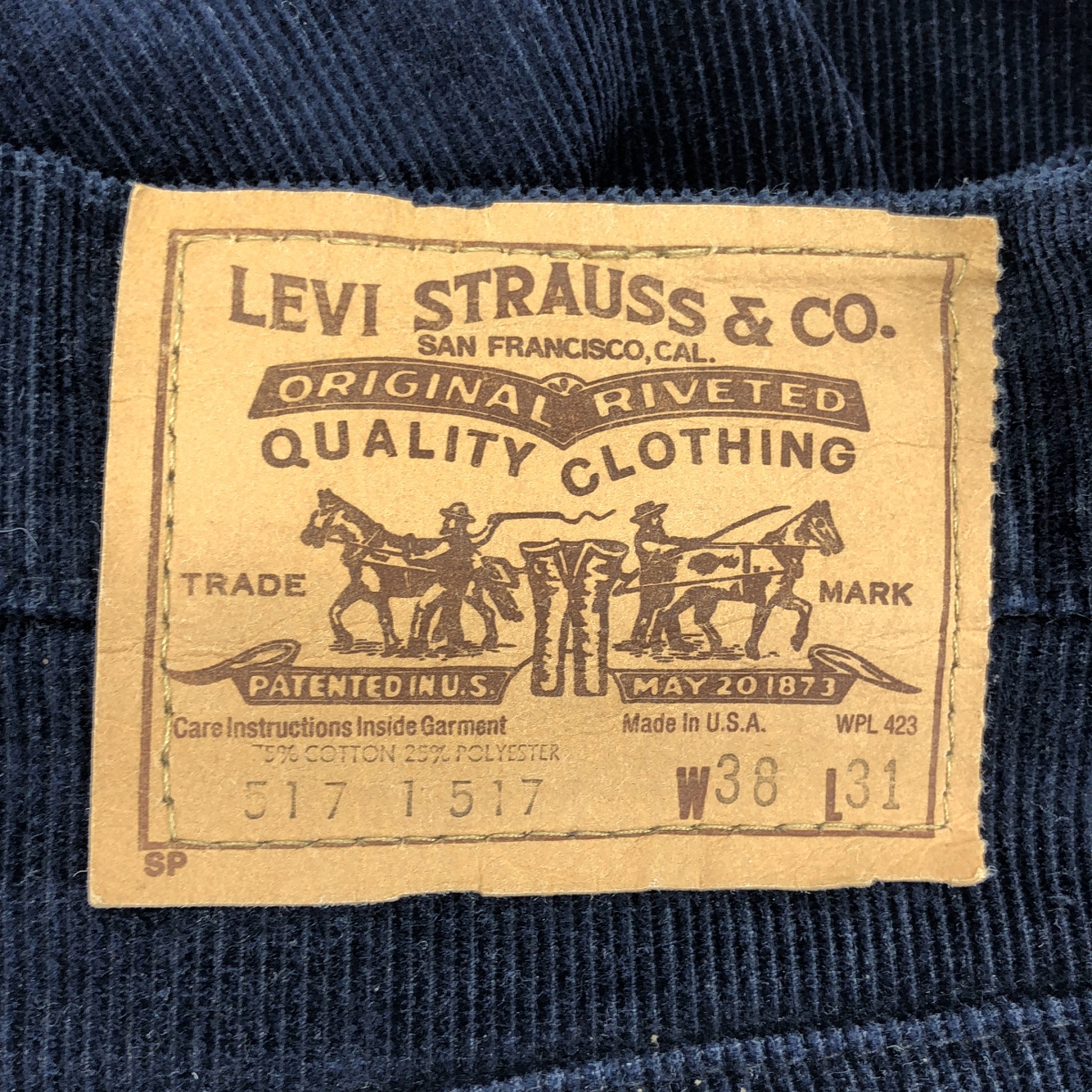Levi's / リーバイス 1980s ヴィンテージ 517-1517 USA製 42TALON コーデュロイパンツ 刻印515