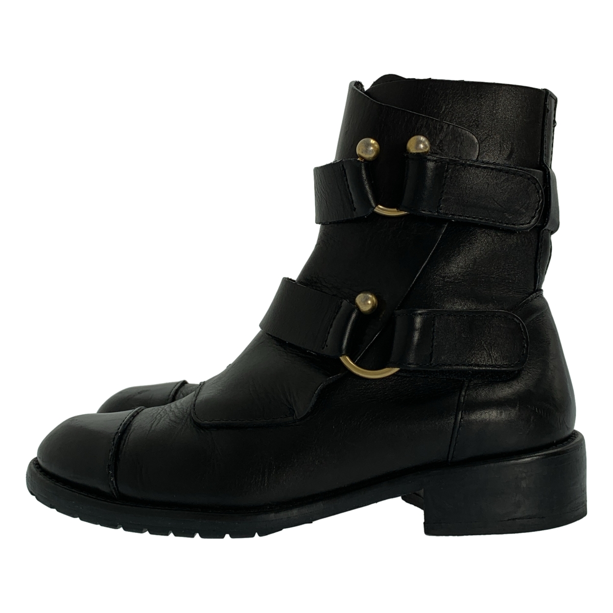 RED VALENTINO / レッドヴァレンティノ レザー ベロクロ ラウンドトゥ ブーツ