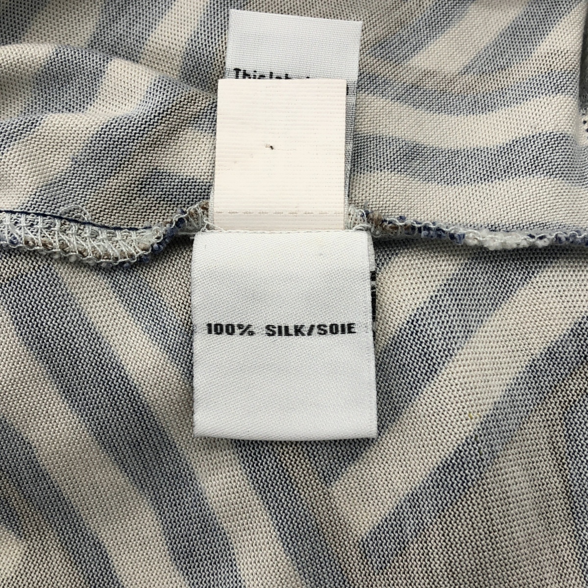 DIANE VON FURSTENBERG / ダイアンフォンファステンバーグ シルク ジオメトリック ノースリーブ カシュクールワンピース