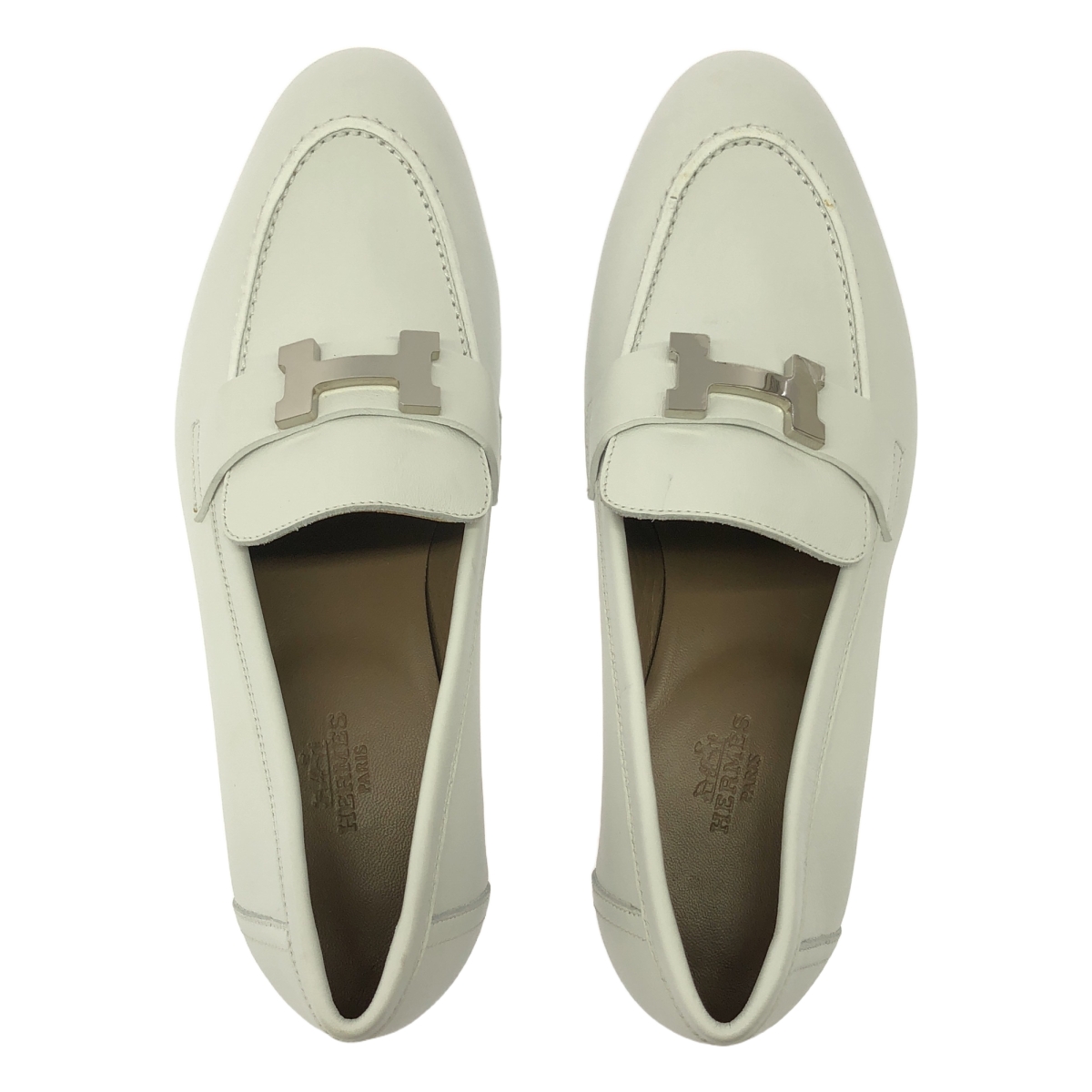 HERMES / エルメス Hロゴ金具 ローファー レザーシューズ 革靴