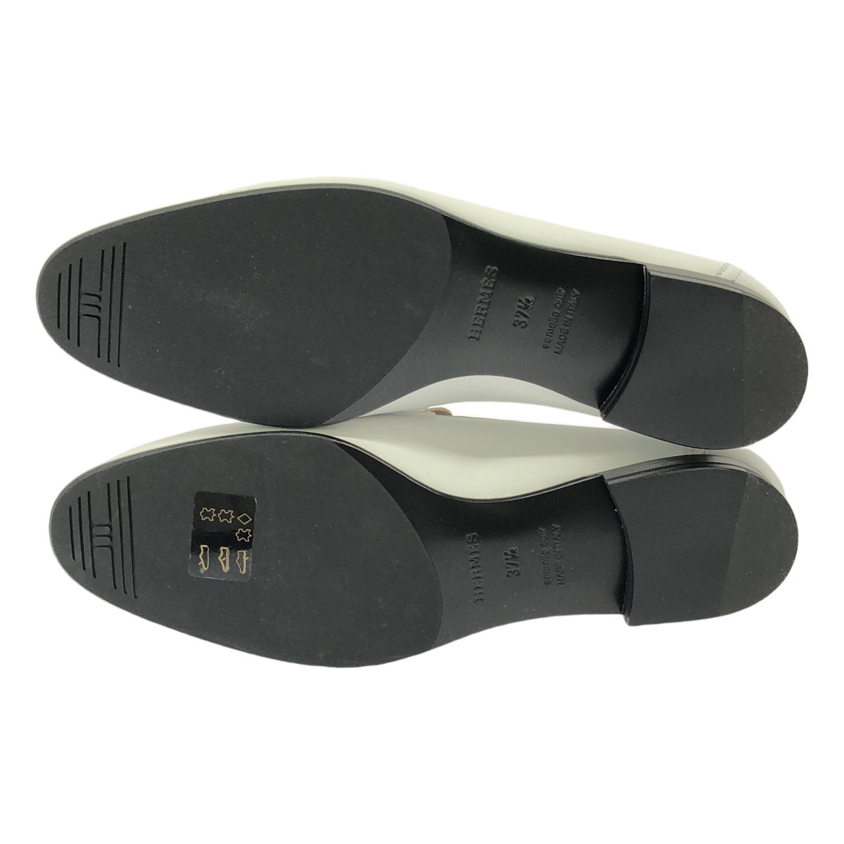 HERMES / エルメス Hロゴ金具 ローファー レザーシューズ 革靴