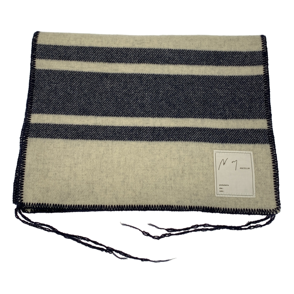 ANCELLM / アンセルム WOOL BLANKET SCARF ウール ブランケット スカーフ