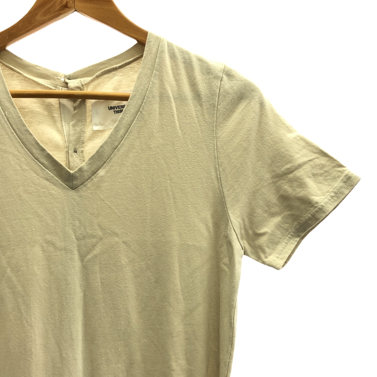 UNIVERSAL TISSU / ユニバーサルティシュ カットソー切替 ストライプ レーヨンリネン オールインワン