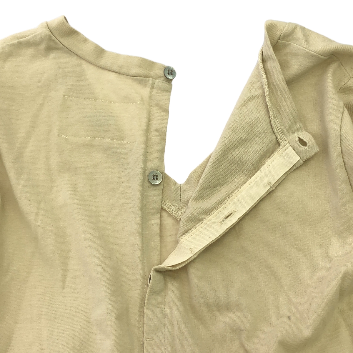 UNIVERSAL TISSU / ユニバーサルティシュ カットソー切替 ストライプ レーヨンリネン オールインワン