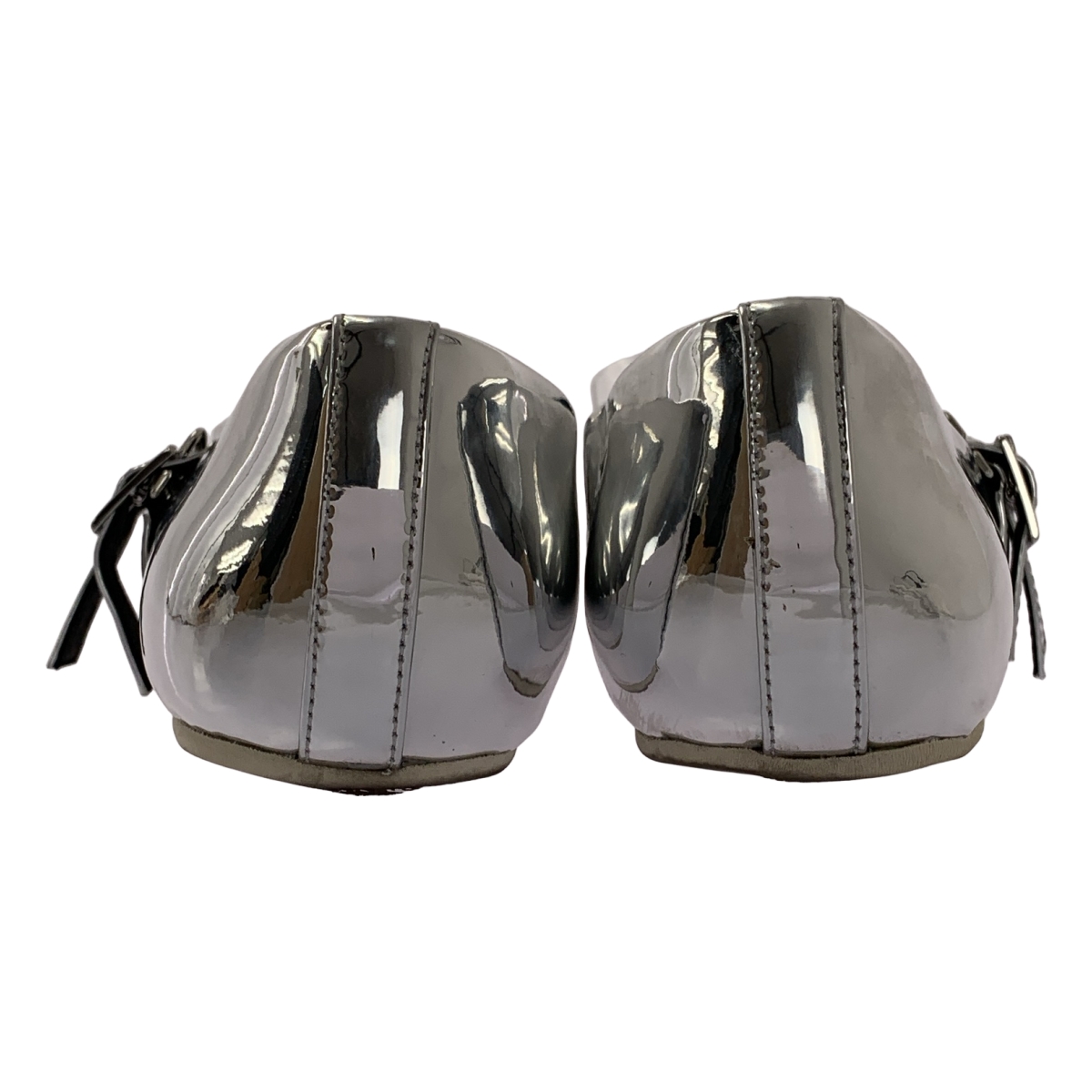 AKIKOAOKI / アキコアオキ Giselle Flat Mirror / メタリック リボン ストラップ フラットシューズ