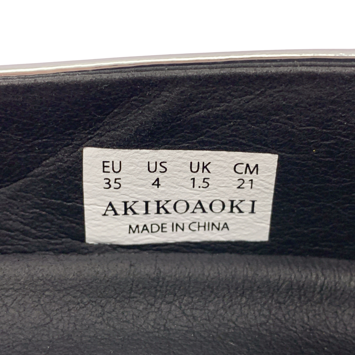 AKIKOAOKI / アキコアオキ Giselle Flat Mirror / メタリック リボン ストラップ フラットシューズ