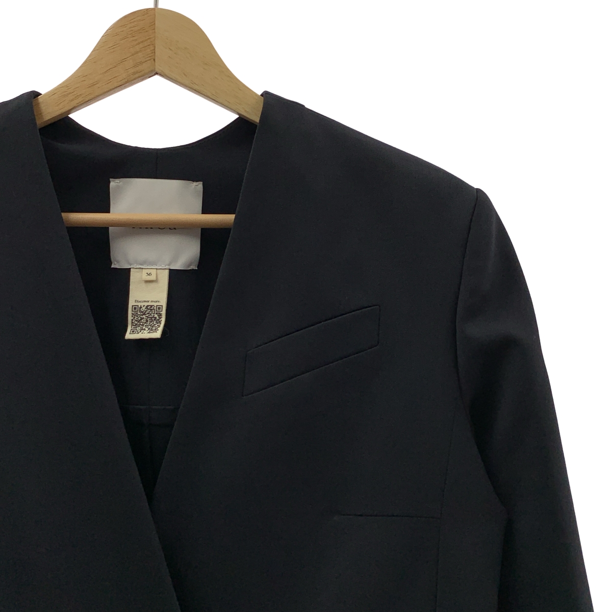 PATOU / パトゥ テックウール製 ノーカラーダブルブレストジャケット