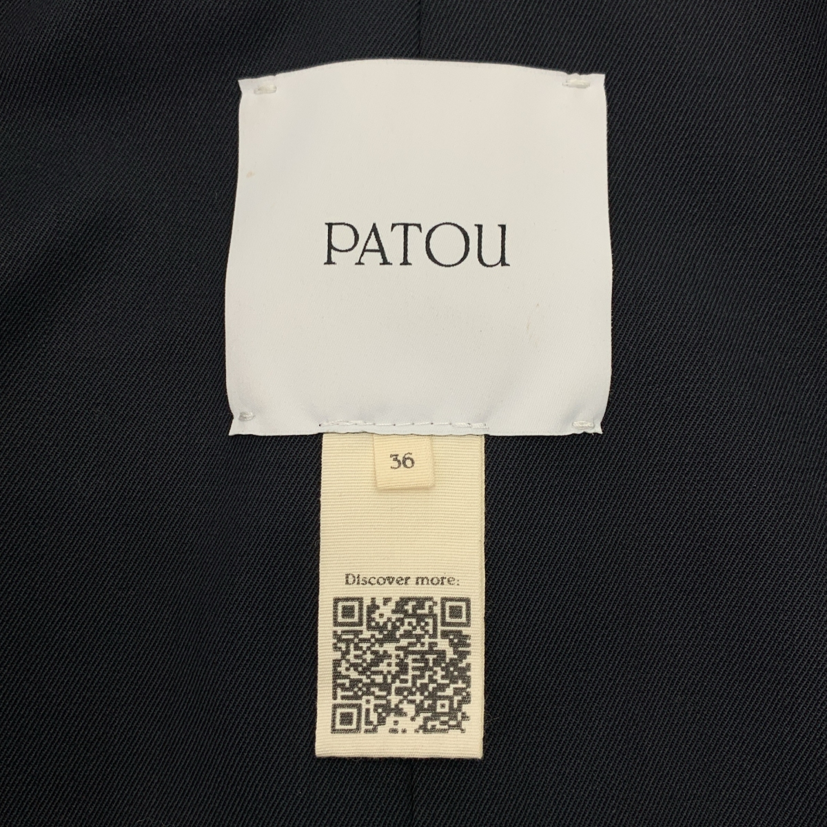 PATOU / パトゥ テックウール製 ノーカラーダブルブレストジャケット