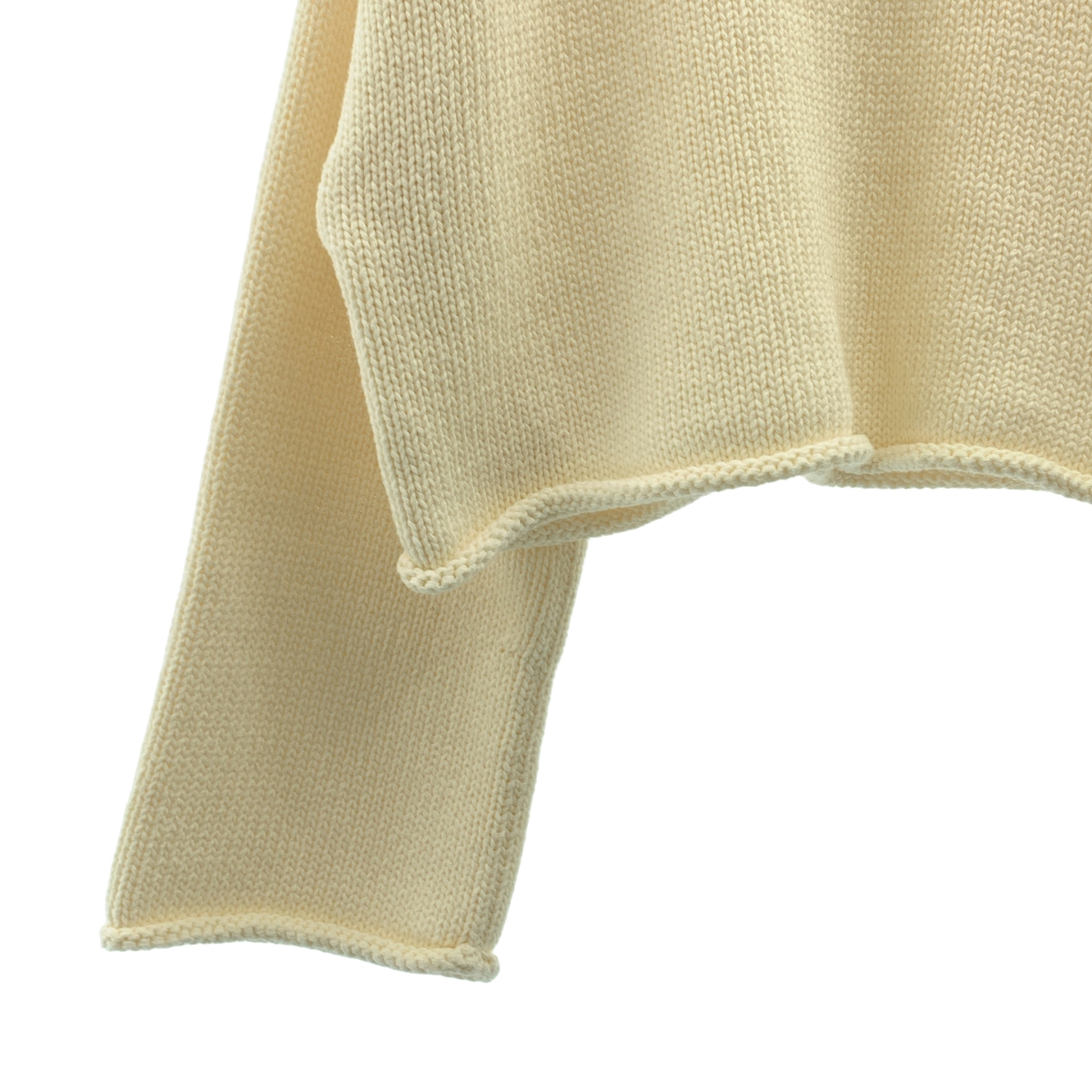 その他 コットン シルク ワンポイントロゴ ハイネック オーバー ニット セーター