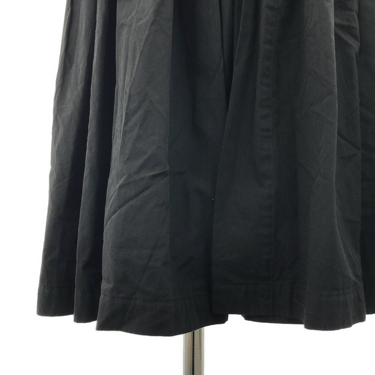 COMME des GARCONS / コムデギャルソン ポリエステル 製品加工 丸襟 プリーツ オーバー ロングジャケット