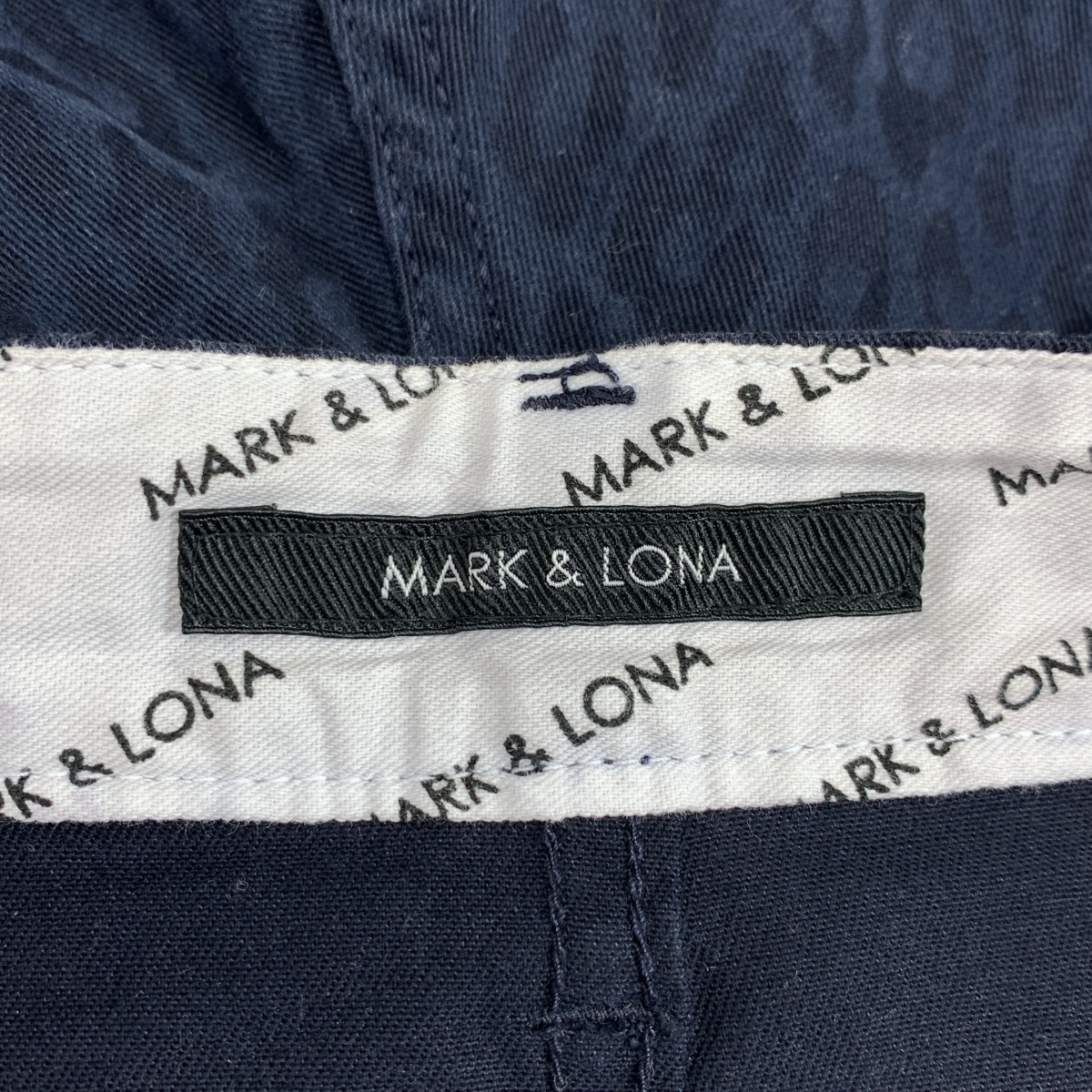MARK&LONA / マークアンドロナ ロゴ刺しゅう レオパード柄 ストレッチ カーゴパンツ