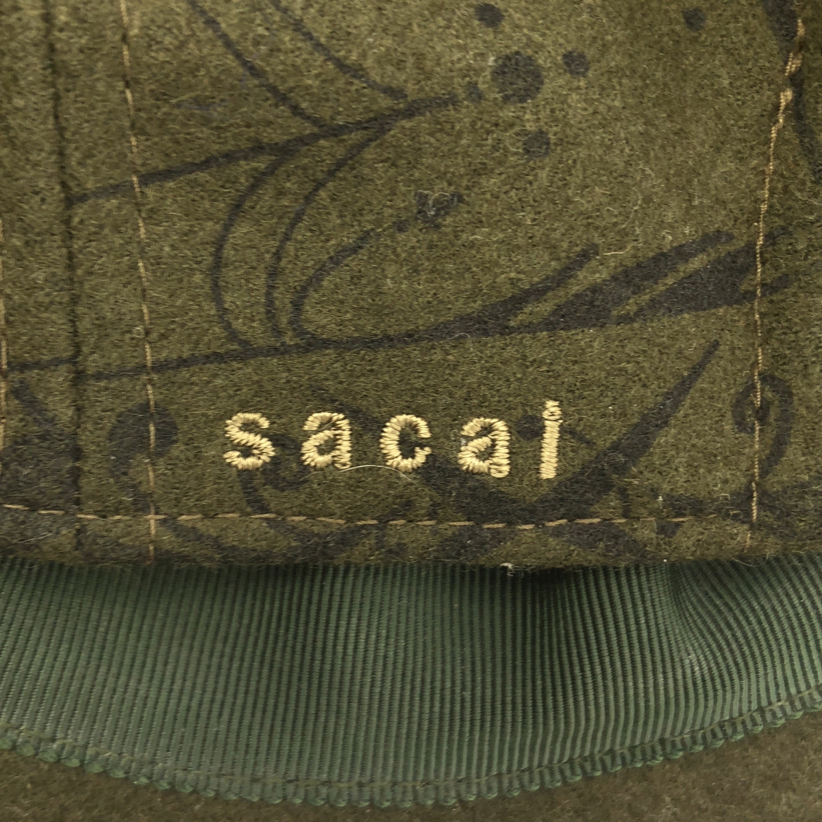 sacai / サカイ × DR. WOO  BANDANA CAP / ロゴ キャップ 帽子 / アジャスター調整可 / ユニセックス