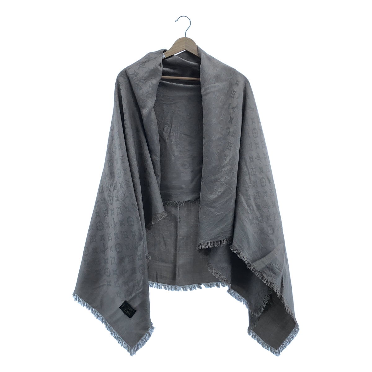 フラワー モノグラム プリント ノーカラー デニムジャケット