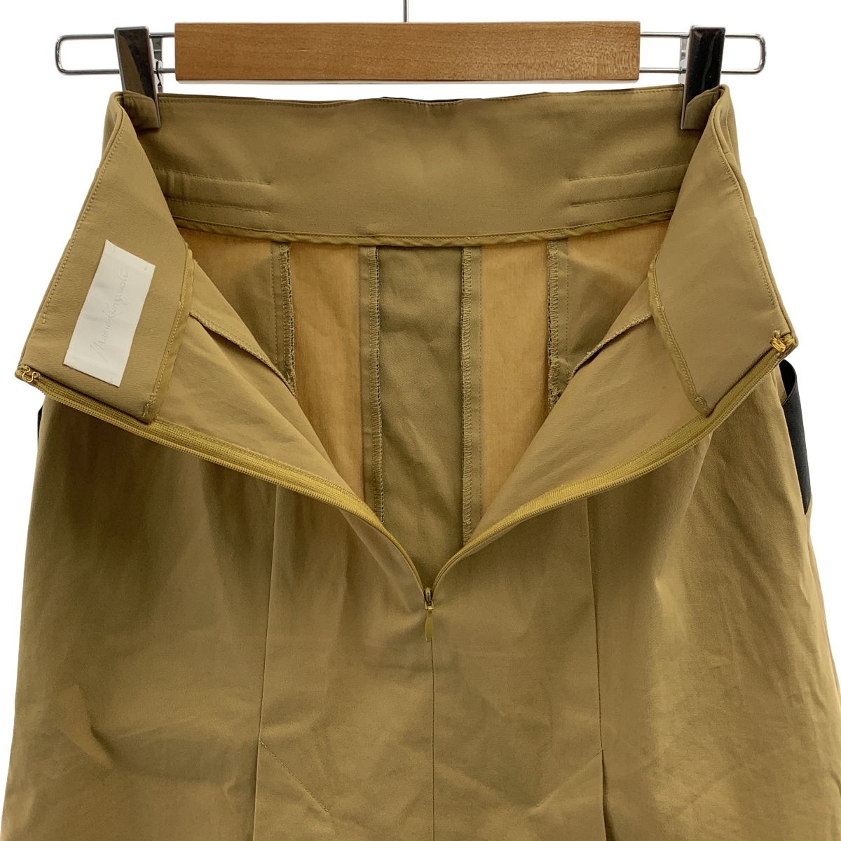 Mame Kurogouchi / マメクロゴウチ High Waisted Chino Skirt フェイクレザー切替 ハイウエスト チノ スカート