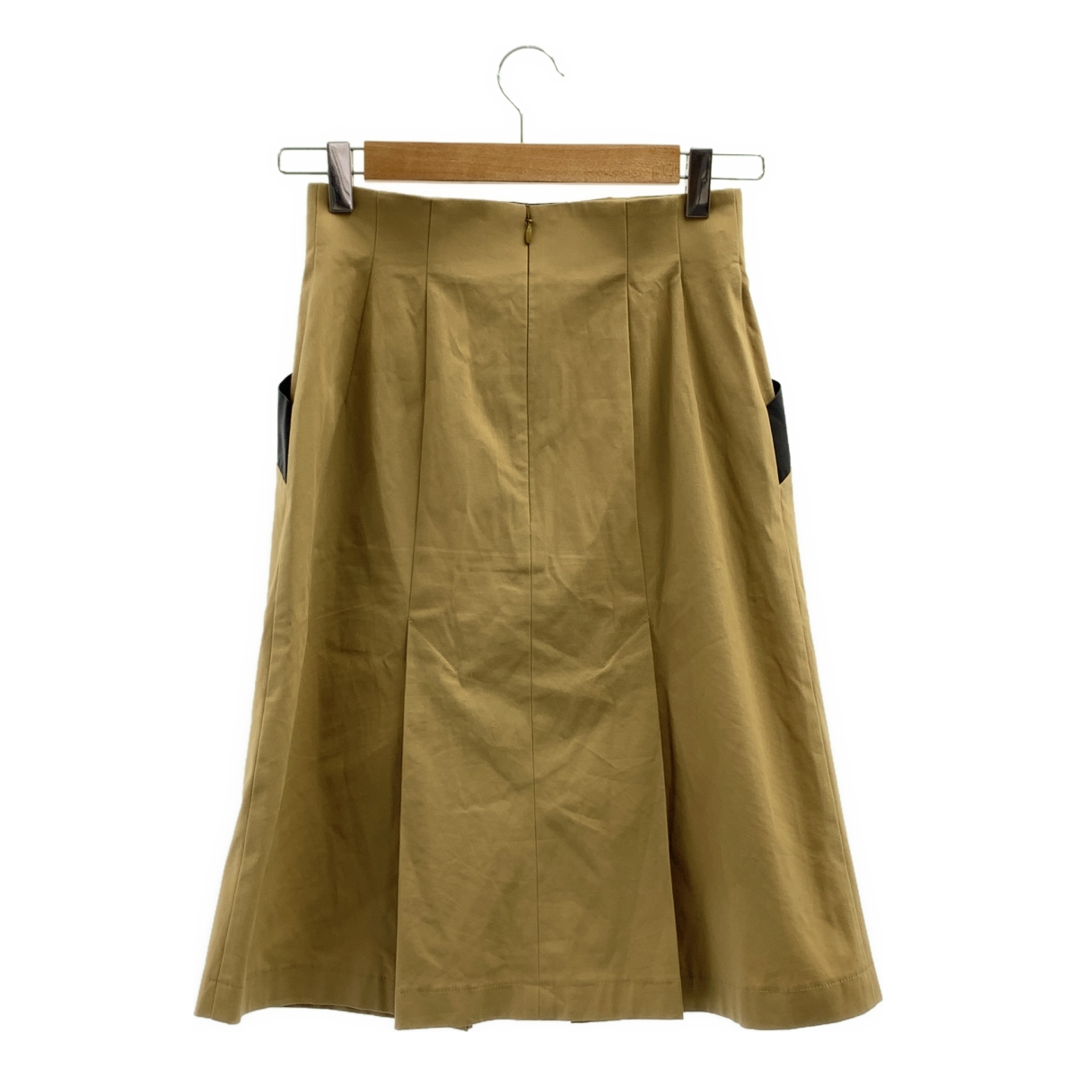 Mame Kurogouchi / マメクロゴウチ High Waisted Chino Skirt フェイクレザー切替 ハイウエスト チノ スカート