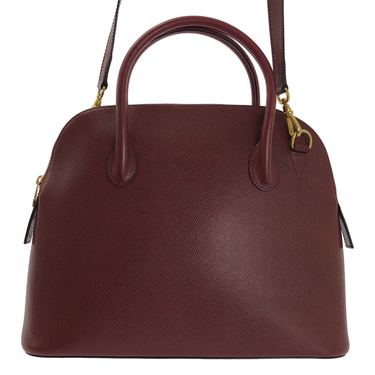 CELINE / セリーヌ 2way ショルダー付き マカダムロゴジップ レザー ボリード ハンド トートバッグ