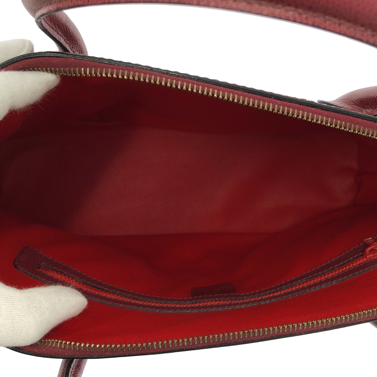 CELINE / セリーヌ 2way ショルダー付き マカダムロゴジップ レザー ボリード ハンド トートバッグ