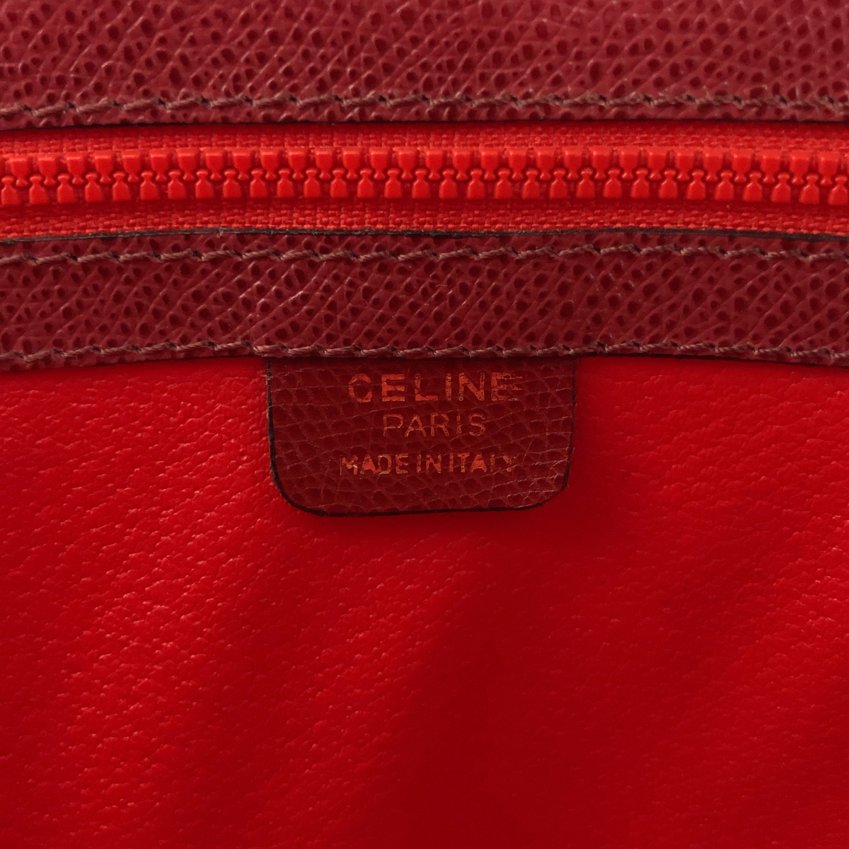 CELINE / セリーヌ 2way ショルダー付き マカダムロゴジップ レザー ボリード ハンド トートバッグ