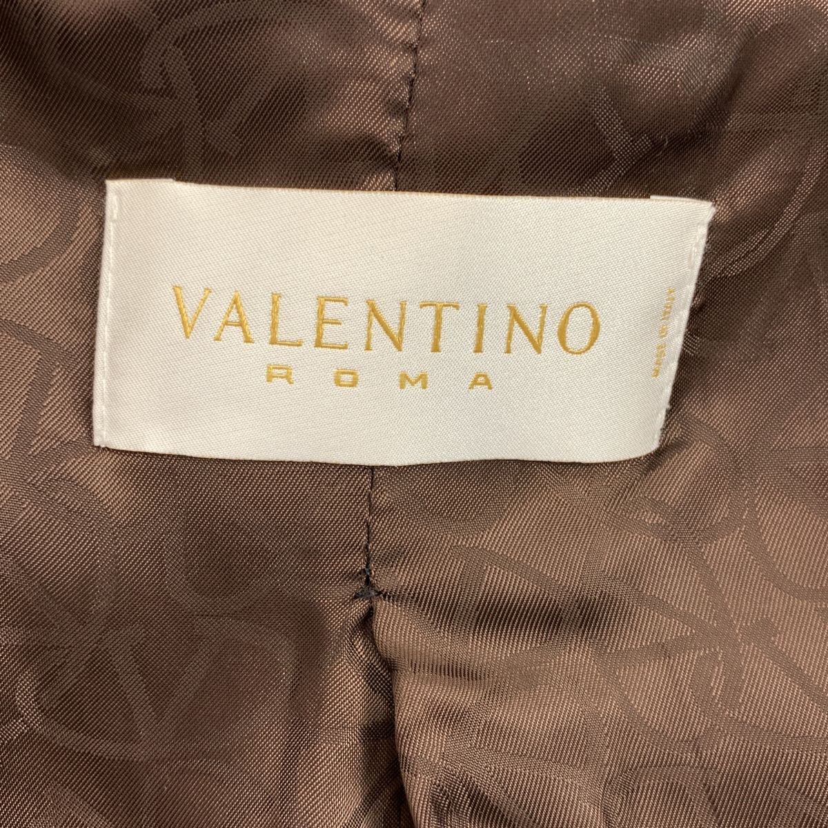 VALENTINO / ヴァレンティノ ベロア ショールカラー シングル ジャケット / ロゴ総裏地