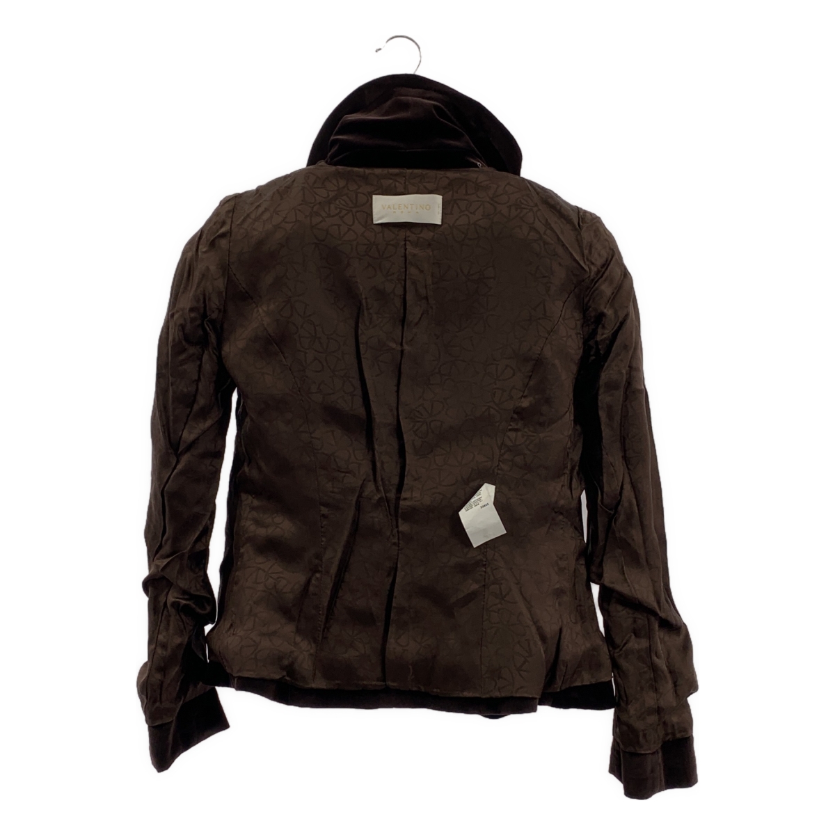 VALENTINO / ヴァレンティノ ベロア ショールカラー シングル ジャケット / ロゴ総裏地