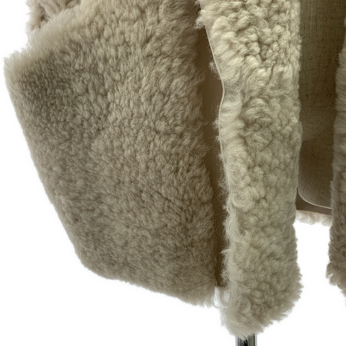 BLANCHA / ブランカ ムートンレザー スリーブレス オーバーベスト ジャケット