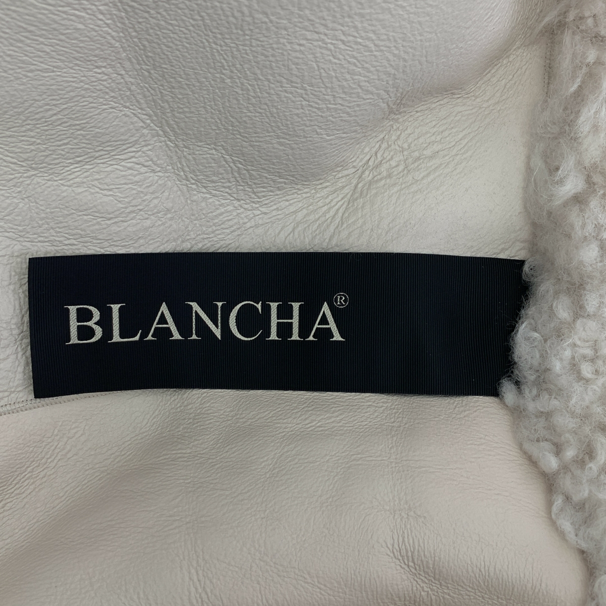 BLANCHA / ブランカ ムートンレザー スリーブレス オーバーベスト ジャケット