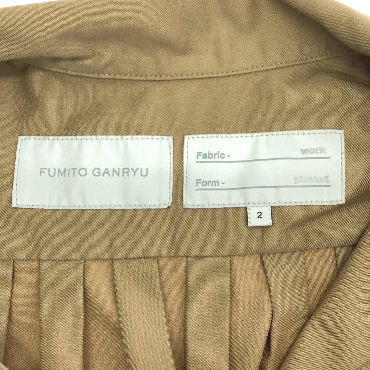 FUMITO GANRYU / フミトガンリュウ ×Dickies ディッキーズ / プリーツ ワークシャツ