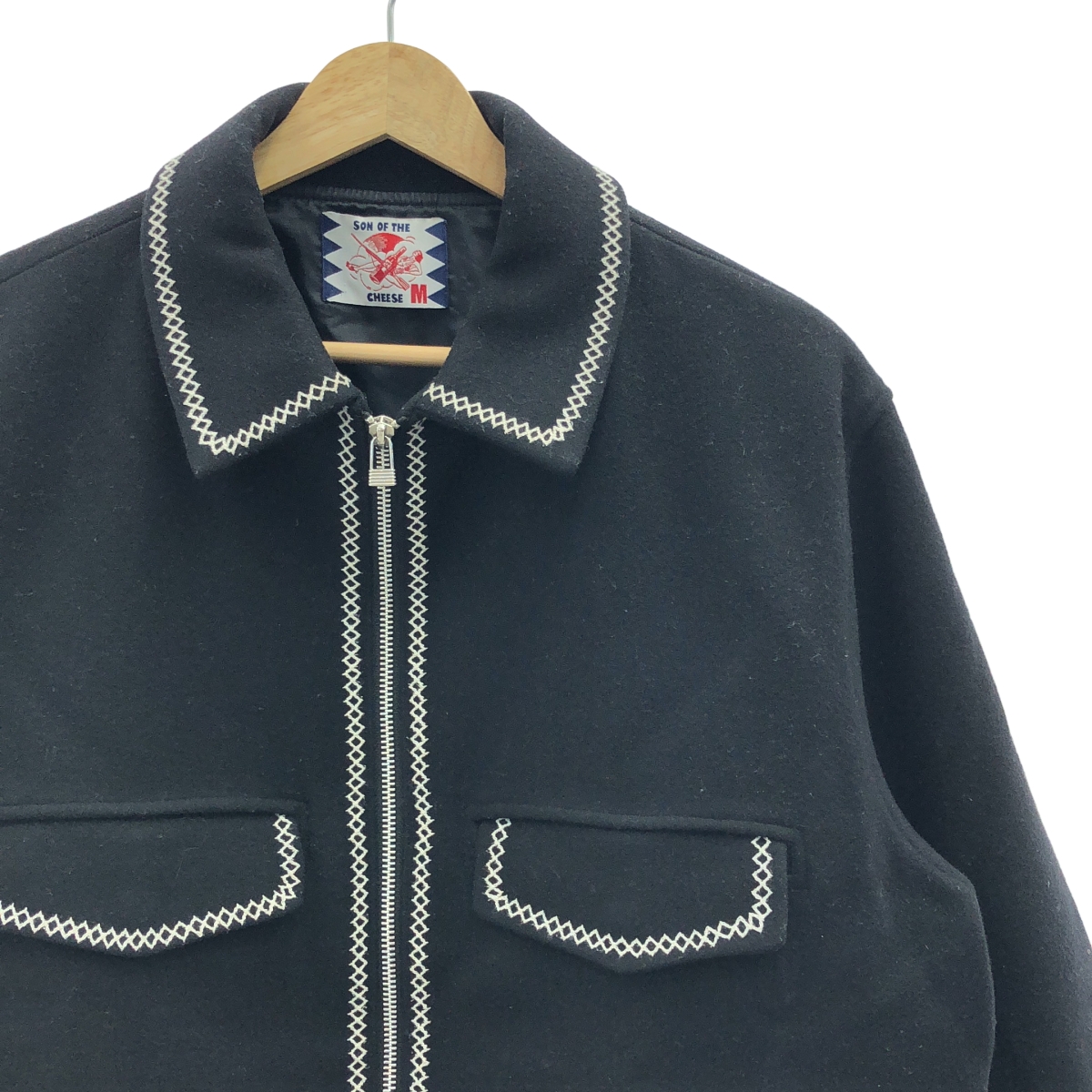 a*y様 SON OF THE CHEESE Cross Stitch Jkt SON OF THE CHEESE / Cross Stitch Jkt ( BLACK )