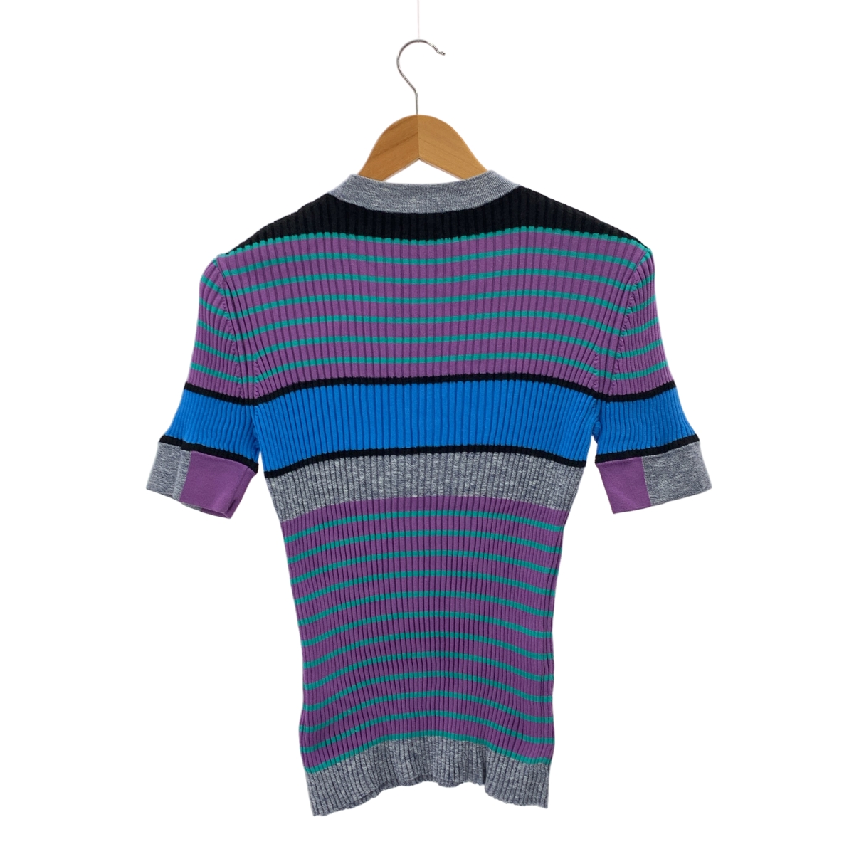 AKANE UTSUNOMIYA / アカネウツノミヤ マルチボーダー ショート スリーブ ニット