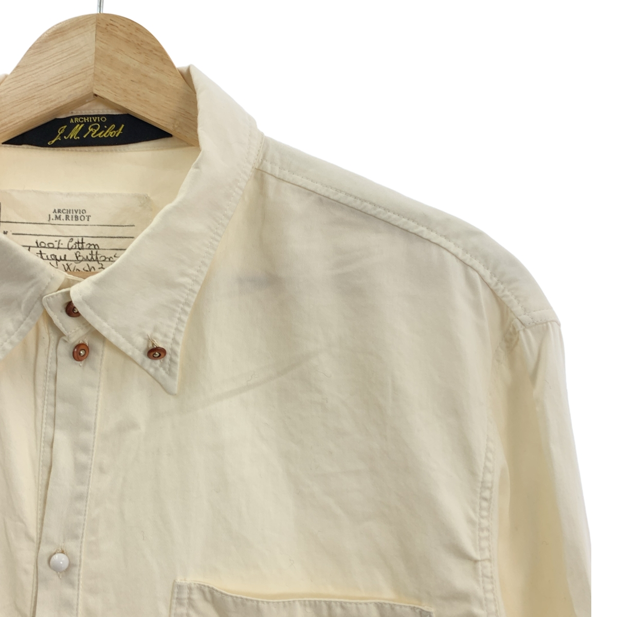 ARCHIVIO J.M.Ribot / アルキビオジェイエムリボット 5H11/GR / cotton shirt / ボタンダウンシャツ