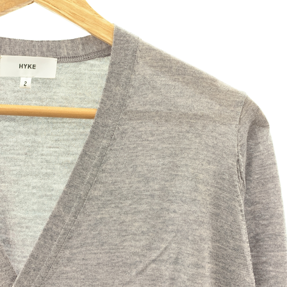 HYKE / ハイク ウール Vネックニットカーディガン