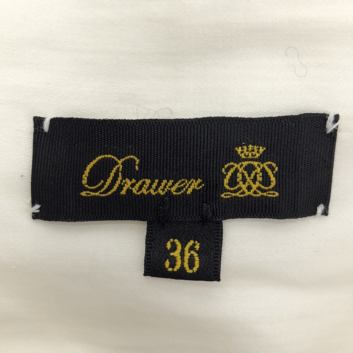 Drawer / ドゥロワー フリル装飾 ストライプフリルノーカラーシャツ ブラウス