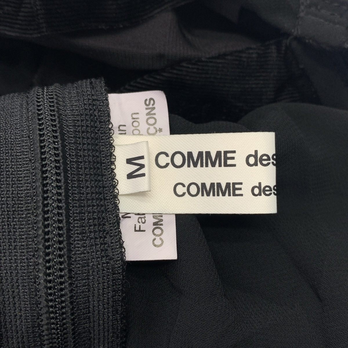 COMME des GARCONS COMME des GARCONS / コムコム ベロア切替え フリル ギャザー シアー ブラウス シャツ