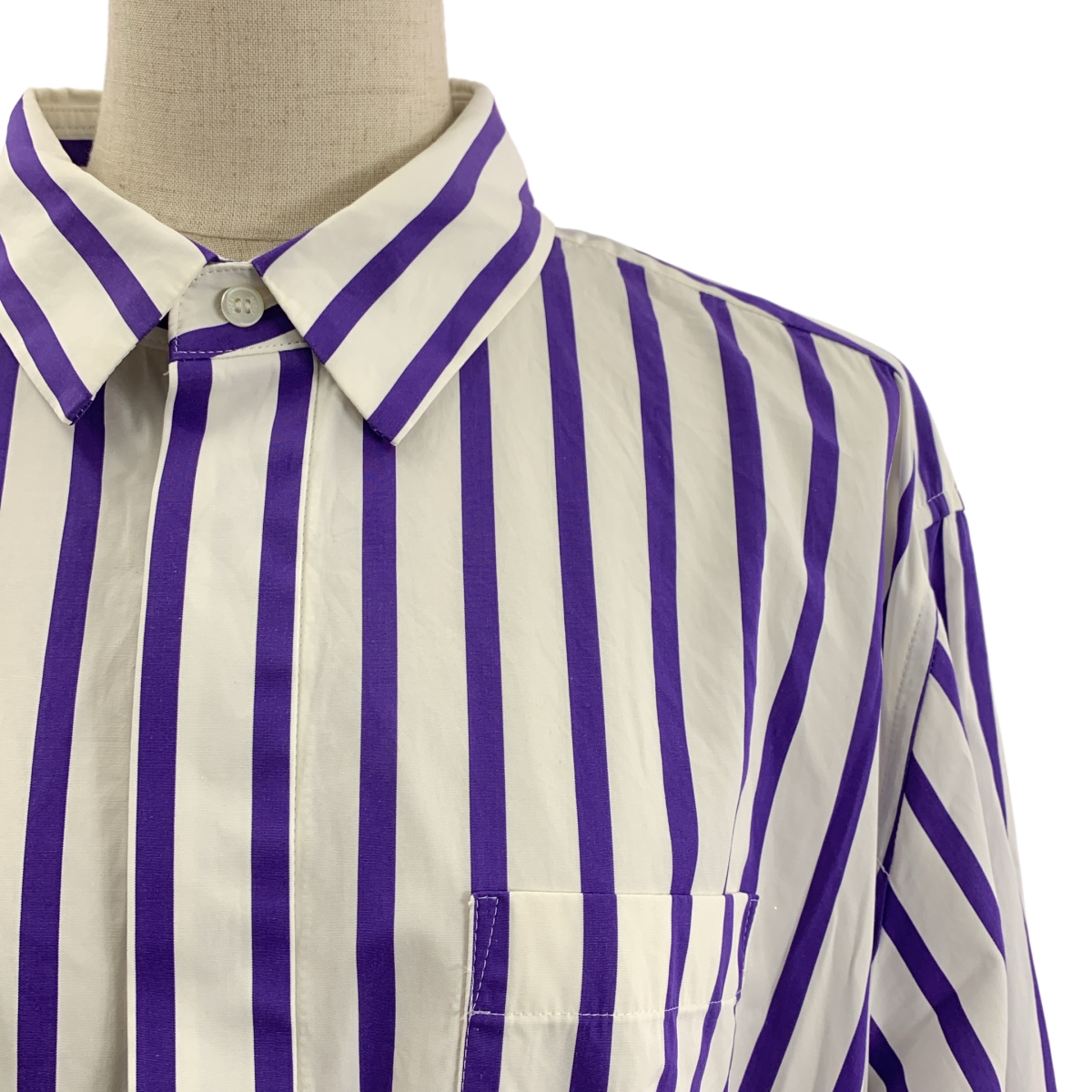 sacai / サカイ Thomas Mason Cotton Poplin Dress ストライプ 切替 シャツ ワンピース