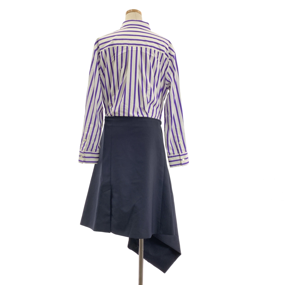 sacai / サカイ Thomas Mason Cotton Poplin Dress ストライプ 切替 シャツ ワンピース