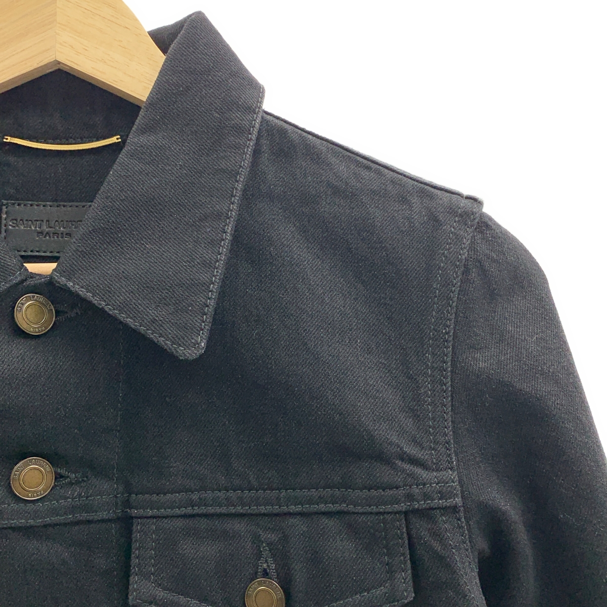 SAINT LAURENT PARIS / サンローランパリ ロゴボタン デニム トラッカー ジャケット