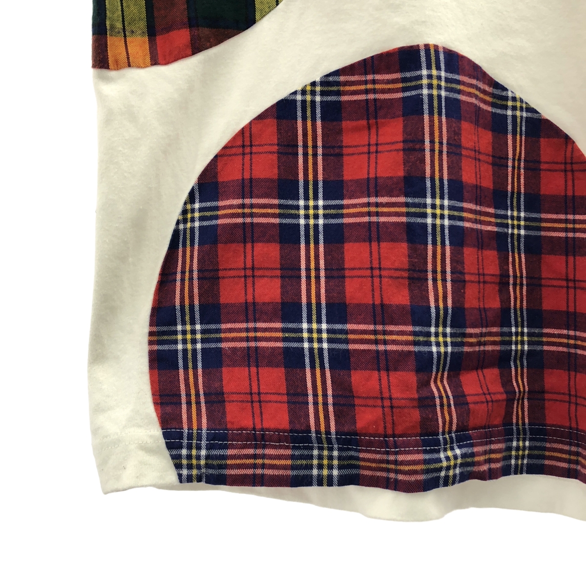 COMME des GARCONS COMME des GARCONS / コムコム チェックパッチワーク クルーネックTシャツ