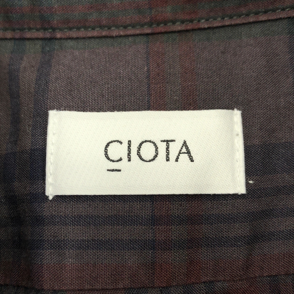 CIOTA / シオタ Regular Collar Short Sleeve Shirt チェック 半袖シャツ