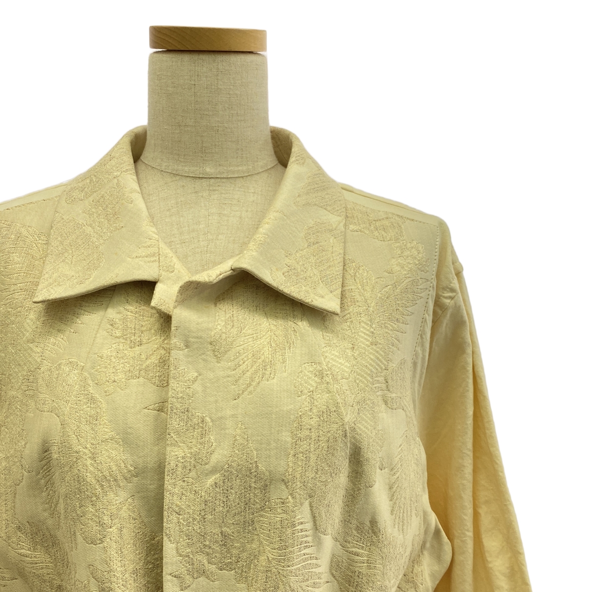 DRIES VAN NOTEN / ドリスヴァンノッテン ボタニカル ゴブラン スリーブ切替 ボタンレス コート