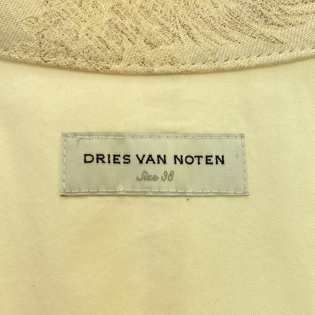 DRIES VAN NOTEN / ドリスヴァンノッテン ボタニカル ゴブラン スリーブ切替 ボタンレス コート