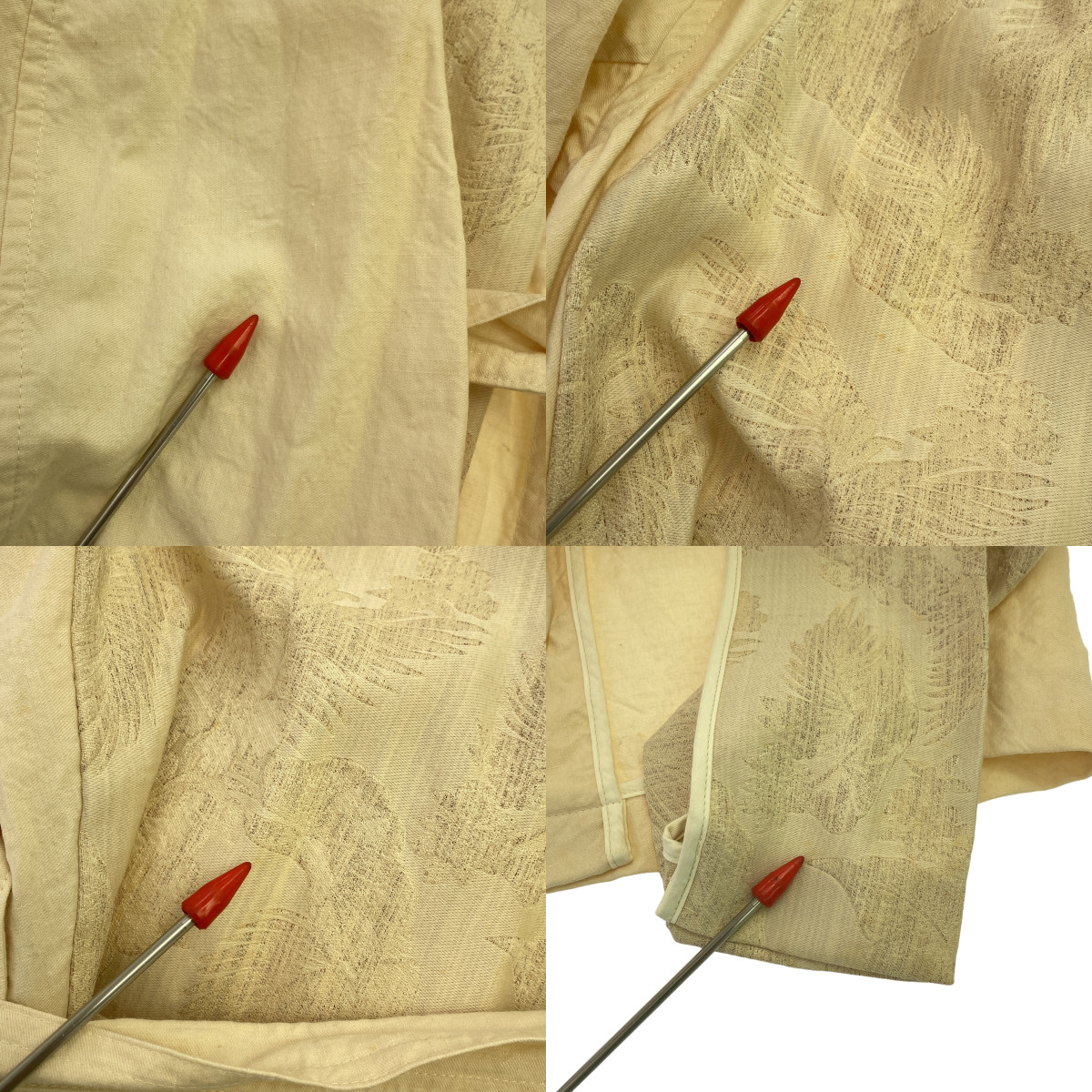 DRIES VAN NOTEN / ドリスヴァンノッテン ボタニカル ゴブラン スリーブ切替 ボタンレス コート