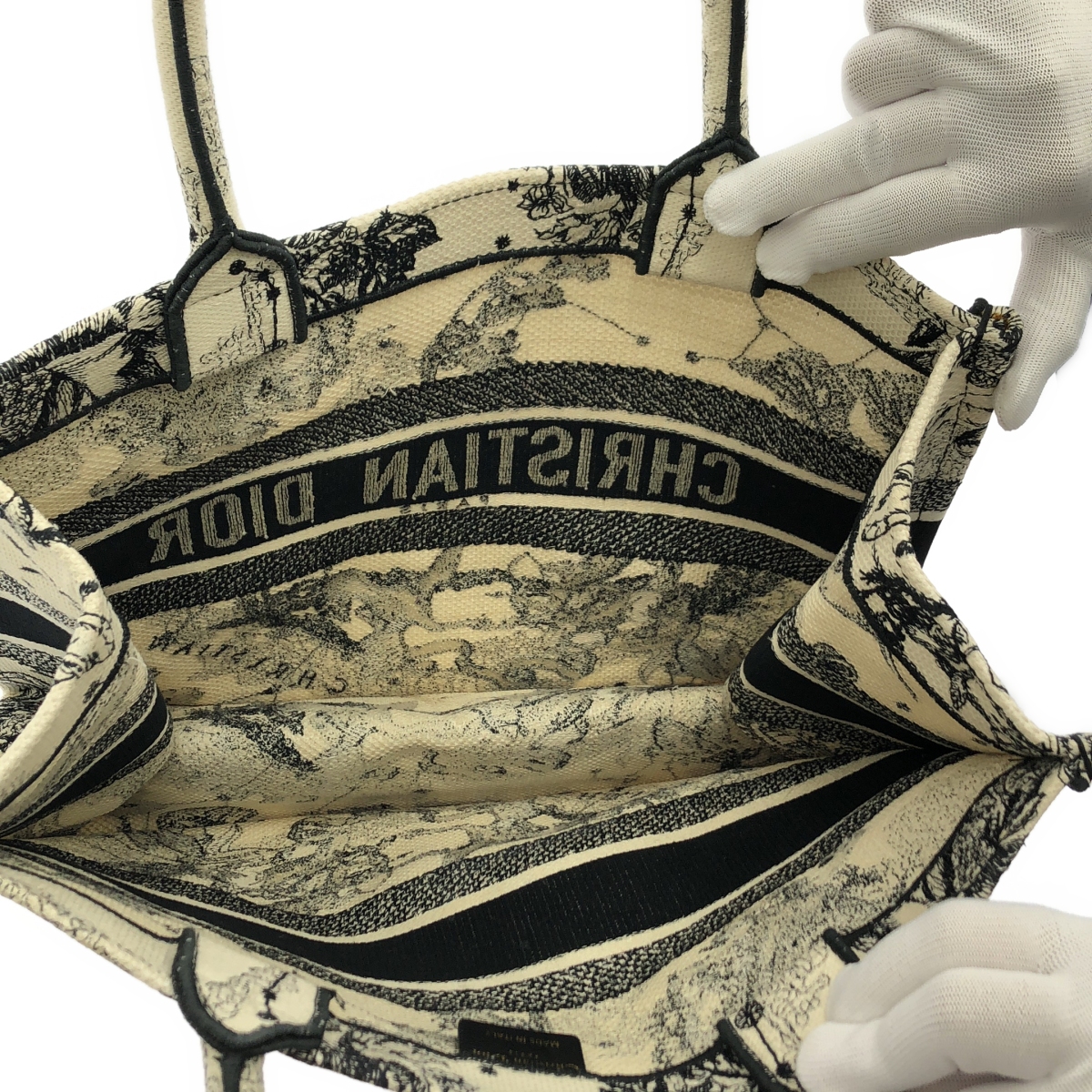 Christian Dior / クリスチャンディオール ディオール ゾディアック ブックトートバッグ ミディアム キャンバス