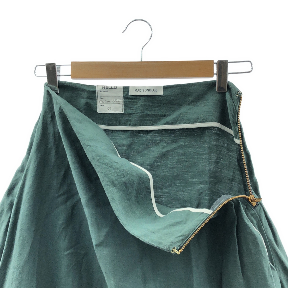 MADISON BLUE / マディソンブルー MI-MOLLET FLARE SKIRT リネン ミモレ フレアスカート