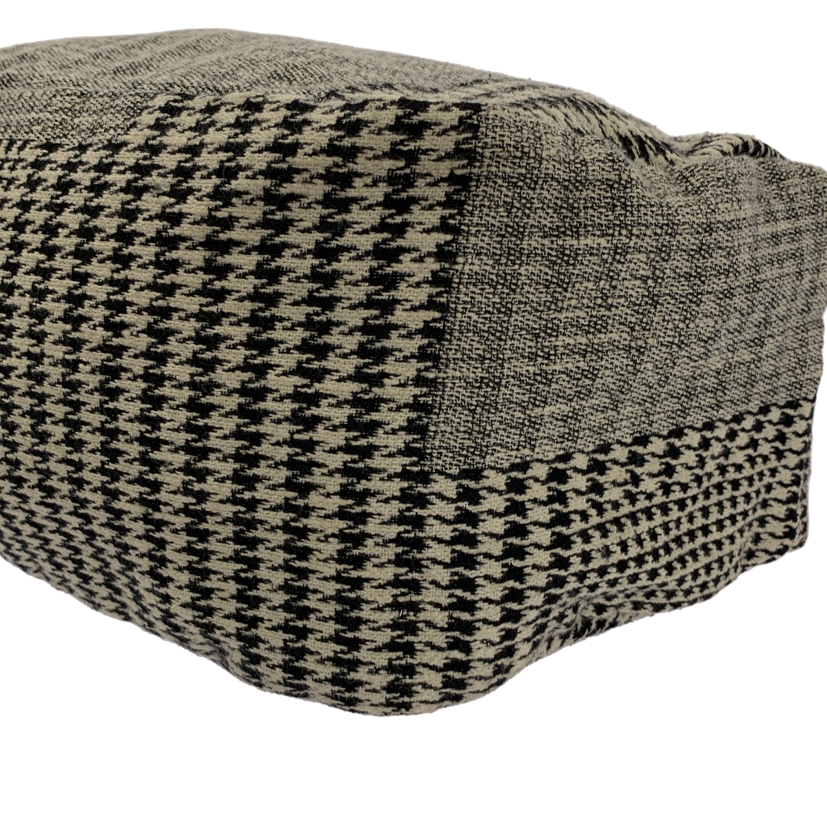 Y's / ワイズヨウジヤマモト コットン 千鳥格子 レザー 切替 ショルダーバッグ