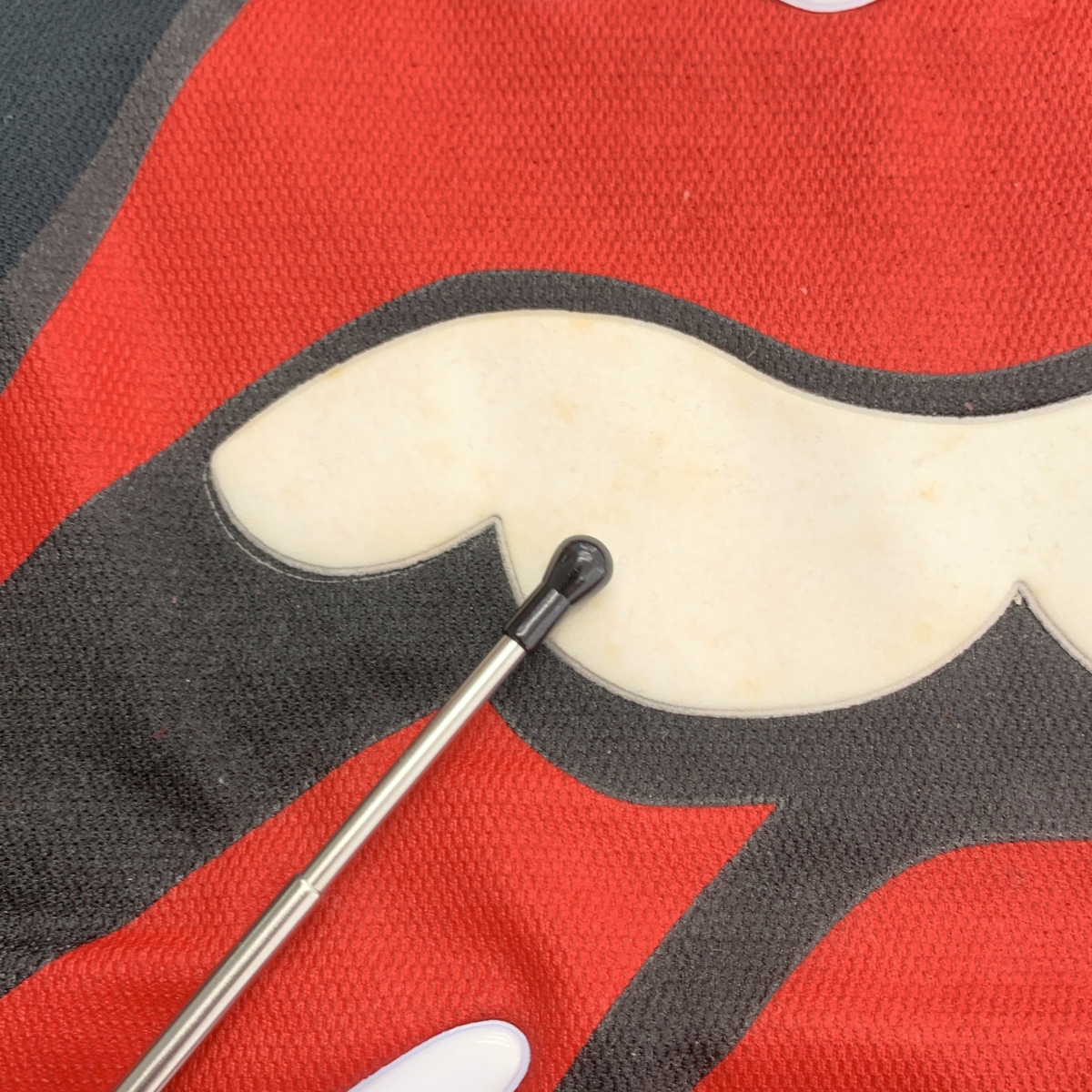 COMME des GARCONS HOMME PLUS / コムデギャルソンオムプリュス ×The Rolling Stones リップ&タン プリント ポリエステル Tシャツ