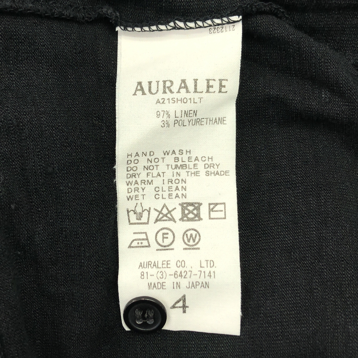 AURALEE / オーラリー STRETCH LINEN JERSEY HENLEY NECK P/O ストレッチリネン ジャージー ヘンリーネック プルオーバー